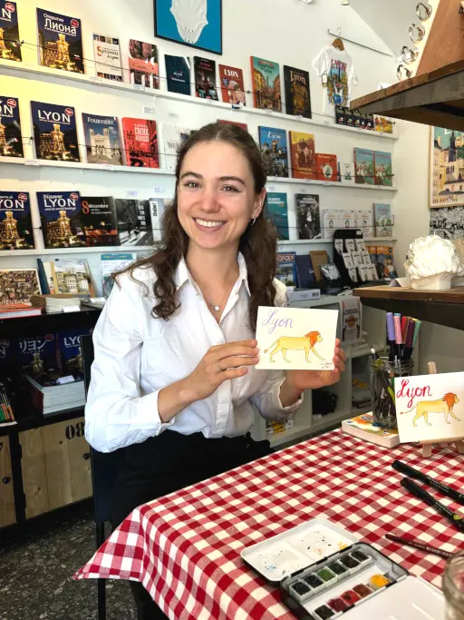 Live painting à l'aquarelle pour un événement commercial au magasin Oh&nbsp;My&nbsp;Gone