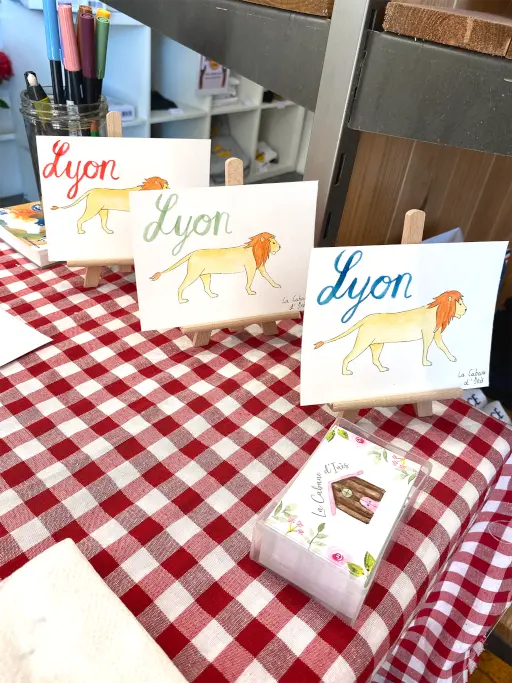 Live painting à l'aquarelle pour un événement commercial au magasin Oh&nbsp;My&nbsp;Gone